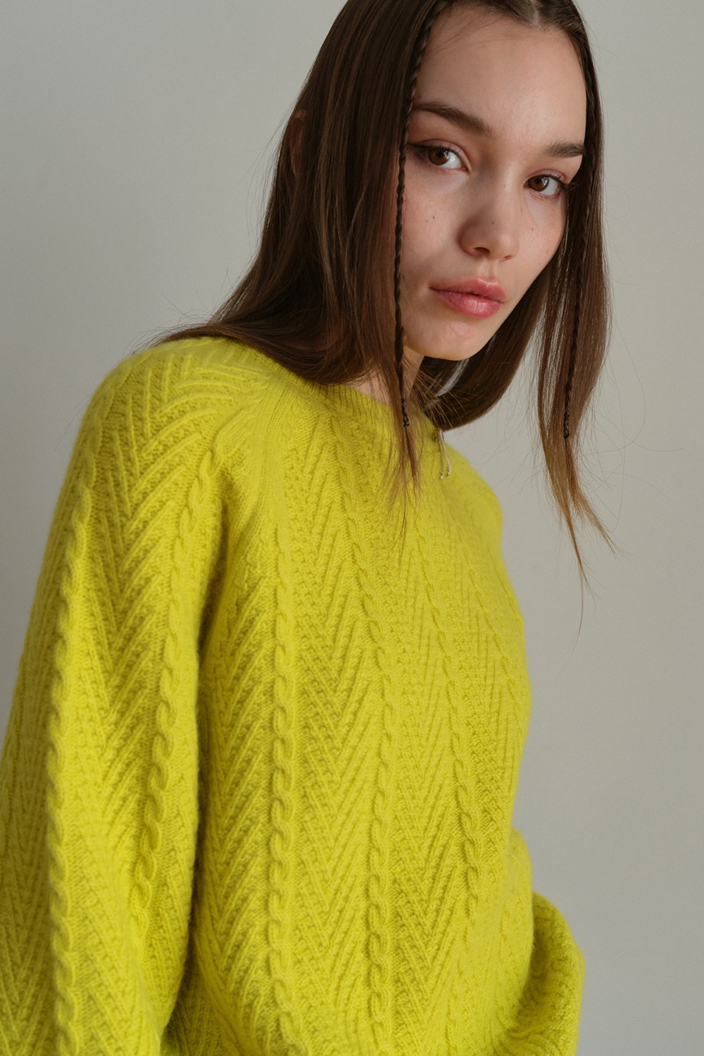 Texture Pullover_Lime